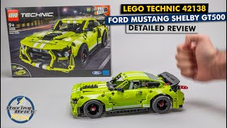 YouTube Thumbnail LEGO Technic 42138 Ford Mustang Shelby GT500 detailed building review