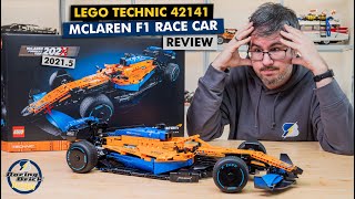 YouTube Thumbnail LEGO Technic 42141 McLaren F1 (2021.5) race car detailed building review