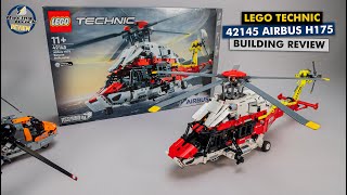 YouTube Thumbnail LEGO Technic 42145 Airbus H175 Rescue Helicopter detailed building review