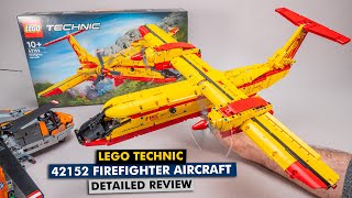 YouTube Thumbnail LEGO Technic 42152 Firefighter Aircraft with an amazing play feature - detailed building review