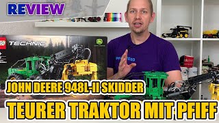 YouTube Thumbnail LEGO TECHNIC kann es noch: Pneumatic Power-Gerät 42157 John Deere 948L-II Skidder