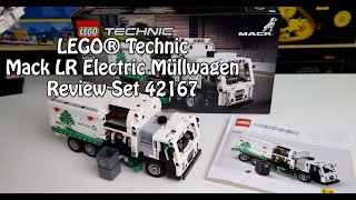 YouTube Thumbnail LEGO Technic lebt 2024: Review Mack LR Electric Müllwagen (Set 42167)
