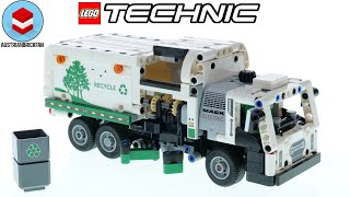 YouTube Thumbnail LEGO Technic 42167 Mack LR Electric Garbage Truck – LEGO Speed Build Review