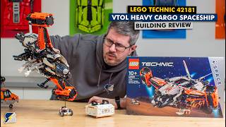 YouTube Thumbnail The most swooshable LEGO Technic set - 42181 VTOL Heavy Cargo Spaceship detailed building review