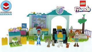 YouTube Thumbnail LEGO Friends 42632 Farmtierklinik – LEGO Speed Build Review