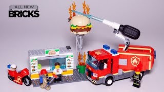 YouTube Thumbnail Lego City 60214 Burger Bar Fire Rescue Speed Build