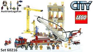 YouTube Thumbnail Lego City 60216 Downtown Fire Brigade Speed Build