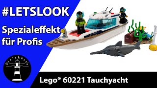 YouTube Thumbnail Let&#39;s Look - Es schwimmt - Und erst diese Spezialeffekte - Lego® 60221 Tauchyacht