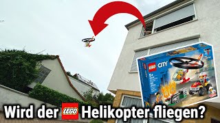 YouTube Thumbnail LEGO City Helikopter aus dem 2. Stock starten: &quot;fliegender&quot; Feuerwehrheli 60248 Review!