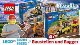 YouTube Thumbnail LEGO® 60252 &amp; 60284 🏗️ Baustelle, LKW &amp; Bagger |▶️| Unboxing, Speed Build, Fazit 💬 | 🖖 BlxStr |📽️ 4K