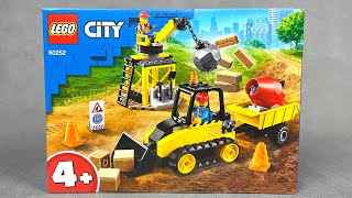 YouTube Thumbnail LEGO CITY 60252 | BULDOŻER BUDOWLANY | RECENZJA
