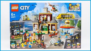 YouTube Thumbnail Lego City 60271 Main Square Speed Build Review