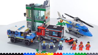 YouTube Thumbnail LEGO City Police Chase at the Bank set 60317 review! Lots of decent stuff here, OK price I suppose