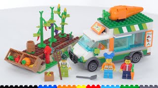 YouTube Thumbnail LEGO City Farmers Market Van 60345 review! Good 5+ set with new parts