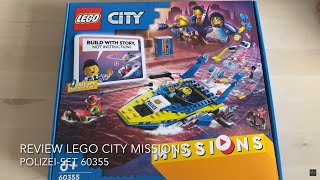YouTube Thumbnail Mit LEGO City auf Mission: Review Detektivmissionen der Wasserpolizei (Set 60355)