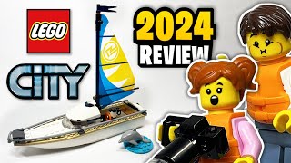 YouTube Thumbnail LEGO City Sailboat (60438) - 2024 Set Review