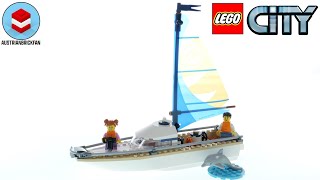 YouTube Thumbnail LEGO City 60438 Sailboat – LEGO Speed Build Review