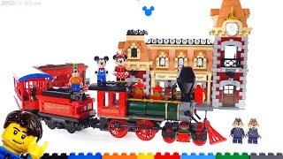 YouTube Thumbnail LEGO Disney Train &amp; Station detailed fan review! 71044