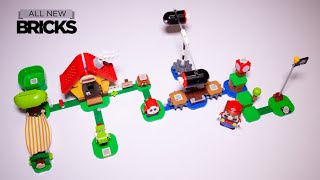 YouTube Thumbnail Lego Super Mario 71367 Mario’s House &amp; Yoshi with 71366 Boomer Bill Barrage Speed Build