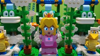 YouTube Thumbnail Mario Peach new Big Spike’s Cloudtop Challenge x3  Level ( MOC) Set 71409