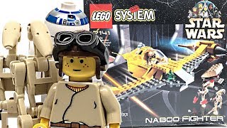 YouTube Thumbnail Original LEGO Star Wars Naboo Fighter review! 1999 set 7141!