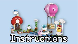 YouTube Thumbnail LEGO Mario set Instructions: Peach’s Garden Balloon Ride | 71419