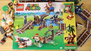 YouTube Thumbnail LEGO Super Mario 71425 Diddy Kong&#39;s Mine Cart Ride/LEGO Speed Build Review ディディーコング の トロッコライド