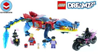 YouTube Thumbnail LEGO DREAMZzz 71458 Crocodile Car Speed Build Review