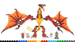 YouTube Thumbnail LEGO Ninjago Legacy Fire Dragon Attack 71753 review! Great value, quality design, a few rough quirks