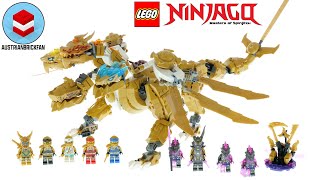 YouTube Thumbnail LEGO Ninjago 71774 Lloyd&#39;s Golden Ultra Dragon Speed Build