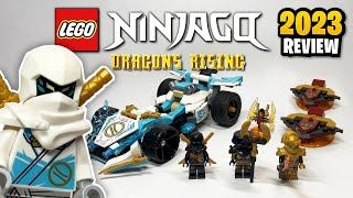 YouTube Thumbnail LEGO Ninjago Zane’s Dragon Power Spinjitzu Race Car (71791) - 2023 Set Review