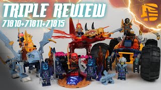 YouTube Thumbnail LEGO Ninjago EARLY Triple Review | 71810 | 71811 | 71815 | Dragons Rising Season 2