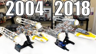 YouTube Thumbnail LEGO Star Wars UCS Y-WING Comparison! (10134 vs 75181 | 2004 vs 2018)
