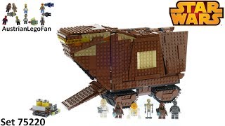 YouTube Thumbnail Lego Star Wars 75220 Sandcrawler - Lego 75220 Speed Build
