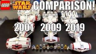 YouTube Thumbnail LEGO Star Wars Tantive IV Comparison! (10019, 10198, 75244 | 2001, 2009, 2019)