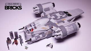 YouTube Thumbnail Lego Star Wars 75292 The Mandalorian Razor Crest Bounty Hunter Transport Speed Build