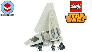 YouTube Thumbnail Lego Star Wars 75302 Imperial Shuttle - Lego Speed Build Review