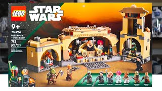 YouTube Thumbnail LEGO Star Wars 75326 BOBA FETT&#39;S THRONE ROOM Review! (2022)