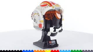 YouTube Thumbnail LEGO Star Wars Luke Skywalker (Red Five) Helmet 75327 review! Solid effort, lots of prints, 1 flaw