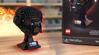 YouTube Thumbnail LEGO Star Wars Dark Trooper Helmet REVIEW | Set 75343
