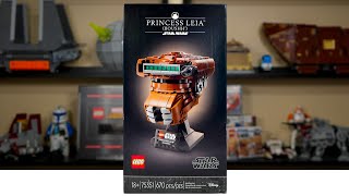 YouTube Thumbnail LEGO Star Wars 75351 PRINCESS LEIA (BOUSHH) HELMET Review! (2023)