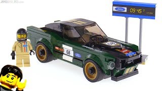 YouTube Thumbnail LEGO Speed Champions 1968 Ford Mustang Fastback review! 75884