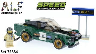 YouTube Thumbnail Lego Speed Champions 75884 1968 Ford Mustang Fastback - Lego Speed Build Review