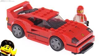 YouTube Thumbnail LEGO Speed Champions Ferrari F40 review! 75890