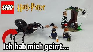 YouTube Thumbnail Sorry Freunde! | LEGO &quot;Aragogs Versteck&quot; (75950) Review | Harry Potter