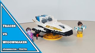 YouTube Thumbnail WER ZIEHT SCHNELLER? | LEGO® Overwatch Tracer vs Widowmaker Review | 75970 (deutsch)