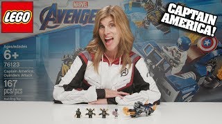 YouTube Thumbnail CAPTAIN AMERICA: OUTRIDERS ATTACK - Lego Avengers Endgame Set 76123! Time-lapse Build &amp; Review