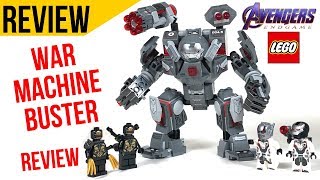 YouTube Thumbnail LEGO Avengers ENDGAME: War Machine Buster Set 76124 Review