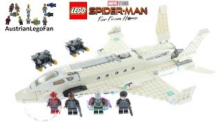 YouTube Thumbnail Lego Spider Man 76130 Stark Jet and the Drone Attack Speed Build