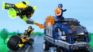 YouTube Thumbnail LEGO Avengers Truck Takedown! STOP MOTION LEGO Captain America &amp; Hawkeye&#39;s Mission! | Billy Bricks